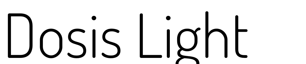 Dosis-Light font family download free