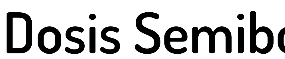 Dosis-SemiBold font family download free