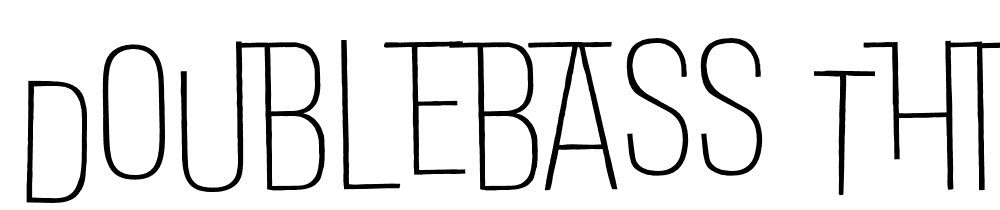 DoUbLeBaSs-Thin font family download free