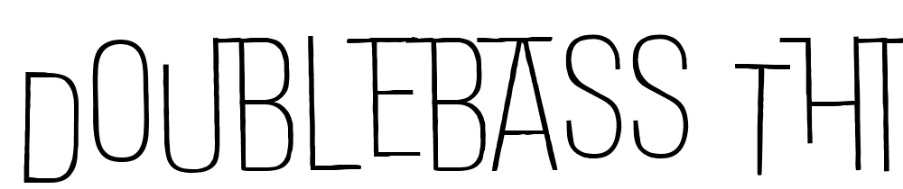 DoubleBass-Thin font family download free