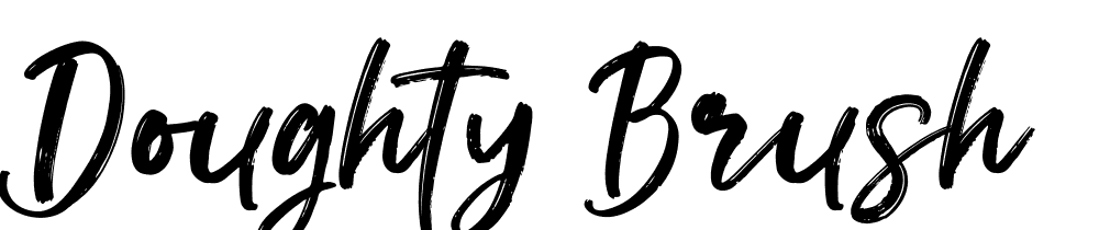 Doughty-Brush font family download free