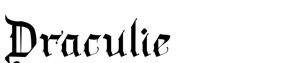 draculie font family download free