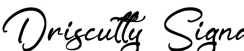 Driscutty Signature font family download free