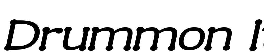 Drummon-Italic font family download free