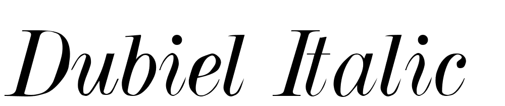 Dubiel-Italic font family download free