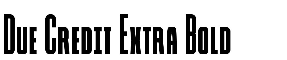 Due-Credit-Extra-Bold font family download free