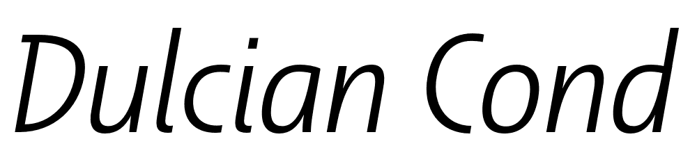 Dulcian-Cond-Book-Italic font family download free