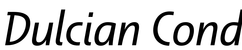 Dulcian-Cond-Regular-Italic font family download free