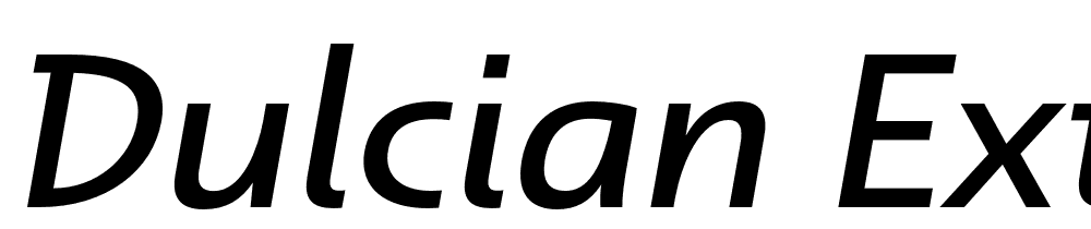 Dulcian-Ext-Medium-Italic font family download free