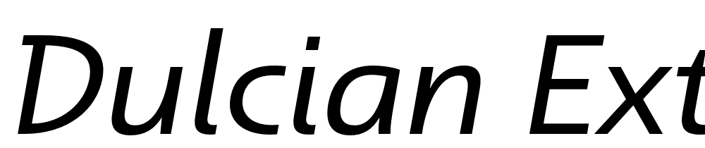 Dulcian-Ext-Regular-Italic font family download free