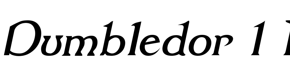 Dumbledor-1-Italic font family download free