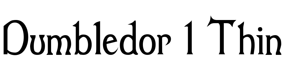 Dumbledor-1-Thin font family download free