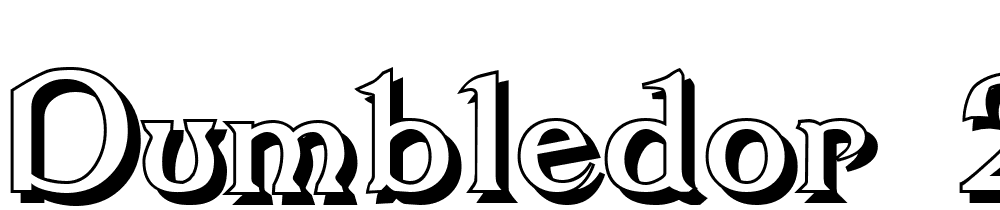 Dumbledor-2-Shadow font family download free