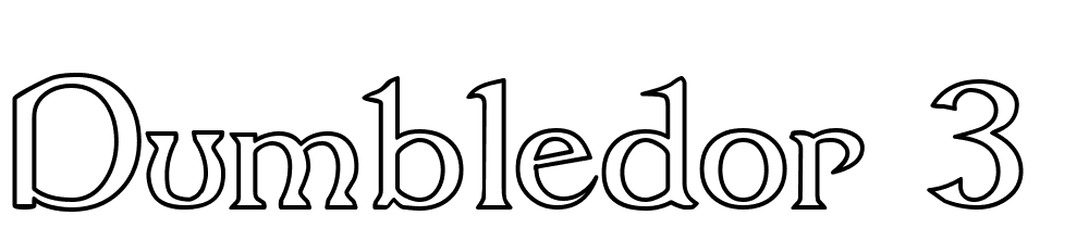 Dumbledor-3-Outline font family download free