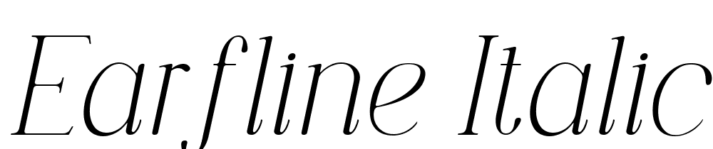 Earfline-Italic font family download free