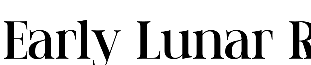 Early-Lunar-Regular font family download free