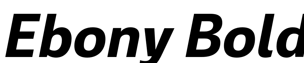 Ebony-Bold-Italic font family download free