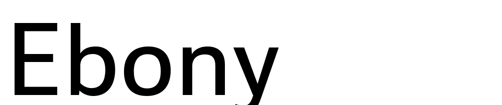 Ebony font family download free