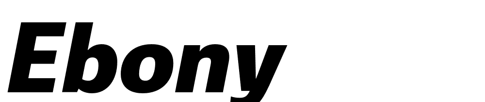 Ebony font family download free