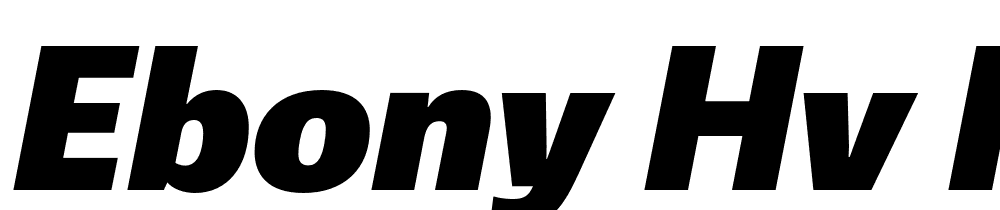 Ebony-Hv-Italic font family download free