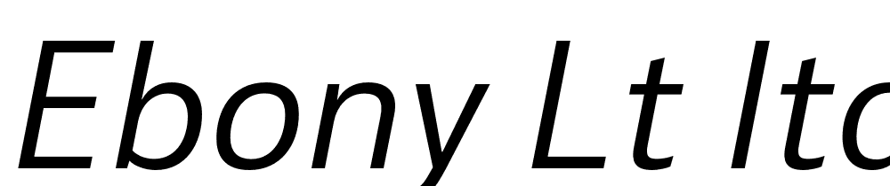 Ebony-Lt-Italic font family download free