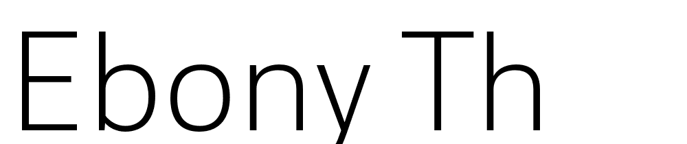 Ebony-Th font family download free