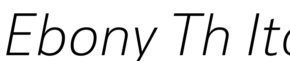 Ebony-Th-Italic font family download free