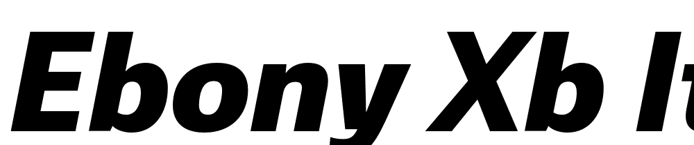 Ebony-Xb-Italic font family download free