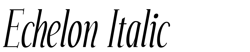 Echelon-Italic font family download free