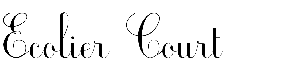 Ecolier_court font family download free