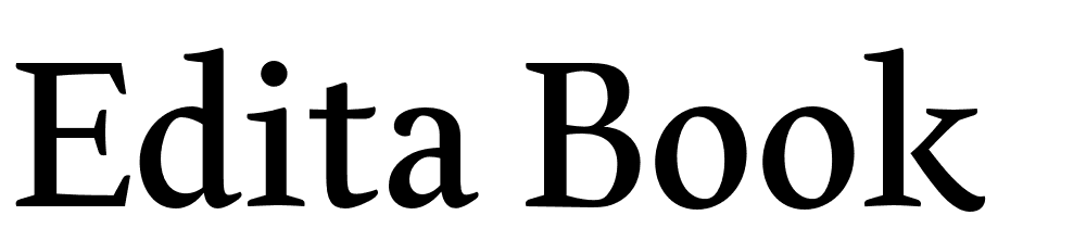 Edita-Book font family download free