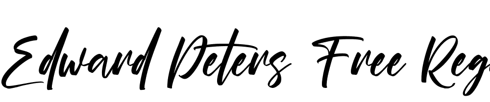 Edward-Peters-Free-Regular font family download free