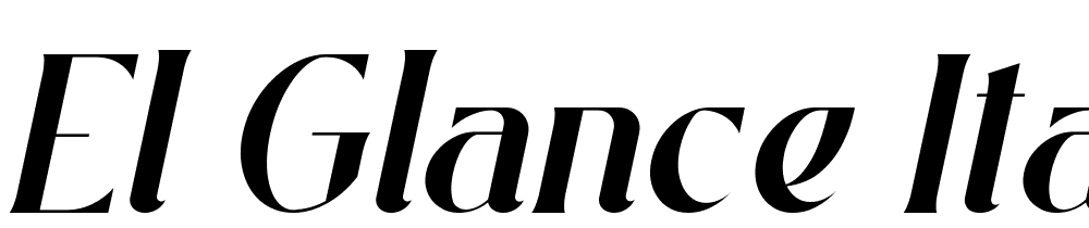 El-Glance-Italic font family download free