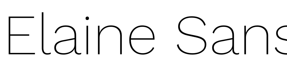 Elaine-Sans-ExtraLight font family download free