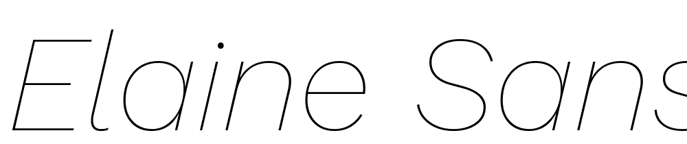 Elaine-Sans-Thin-Italic font family download free