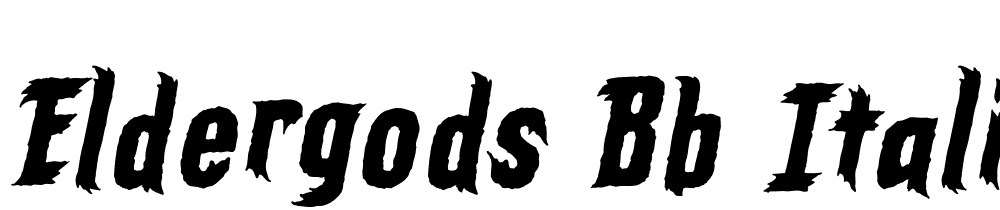 ElderGods-BB-Italic font family download free