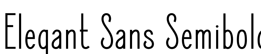 Elegant-Sans-SemiBold font family download free