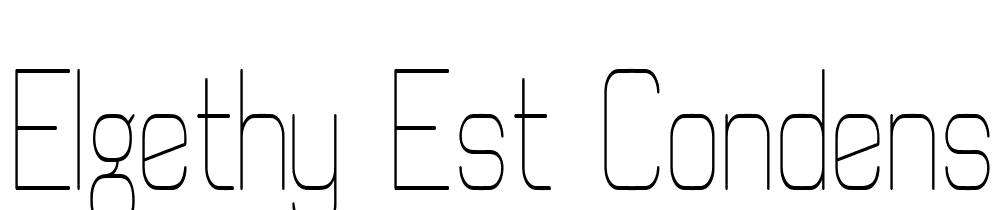 Elgethy-Est-Condensed font family download free