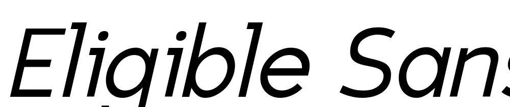 Eligible-Sans-Italic font family download free