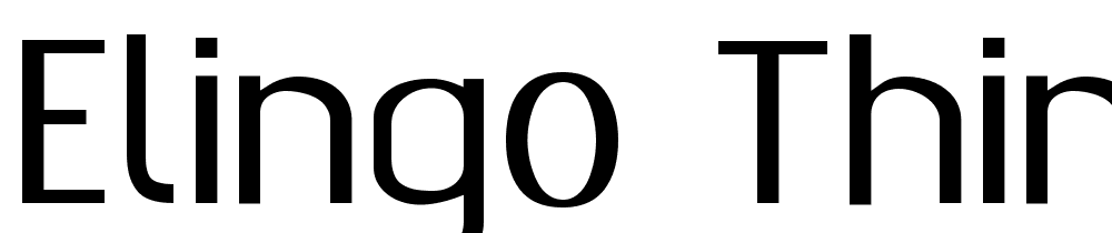 Elingo-Thin font family download free