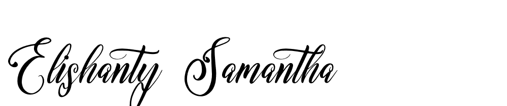 Elishanty-Samantha font family download free