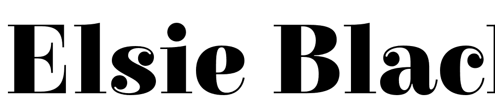 Elsie-Black font family download free