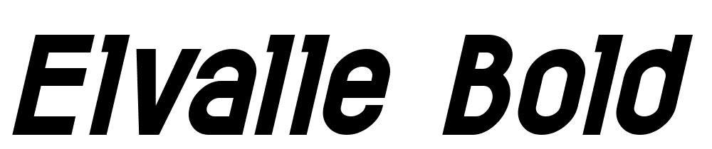 ElValle-Bold-Italic font family download free