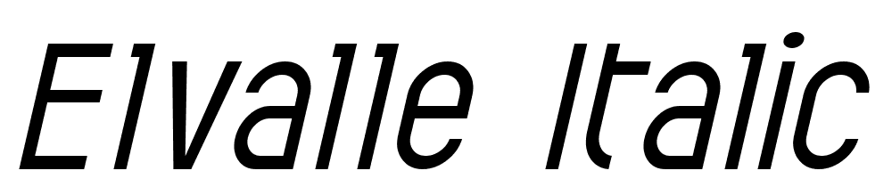 ElValle-Italic font family download free