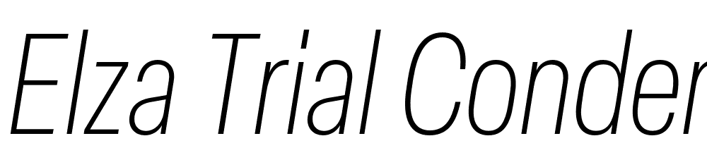 Elza-Trial-Condensed-Extralight-Oblique font family download free