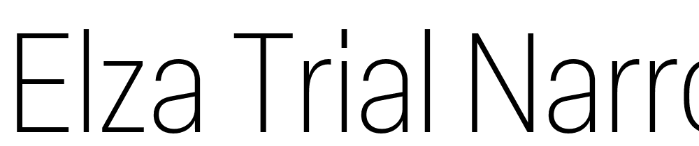 Elza-Trial-Narrow-Extralight font family download free