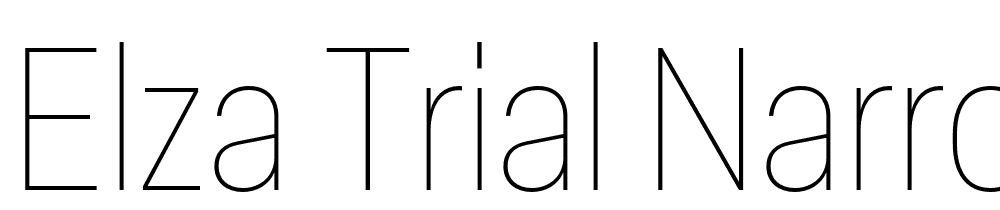 Elza-Trial-Narrow-Thin font family download free