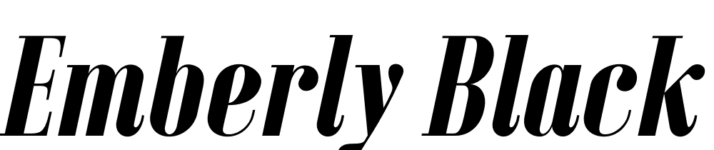 Emberly-Black-Italic font family download free
