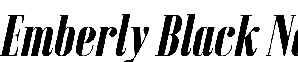 Emberly-Black-Narrow-Italic font family download free