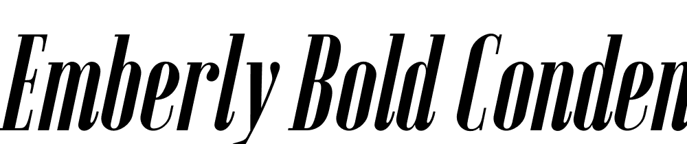 Emberly-Bold-Condensed-Italic font family download free